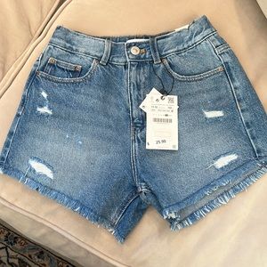 Zara girls denim jean shorts